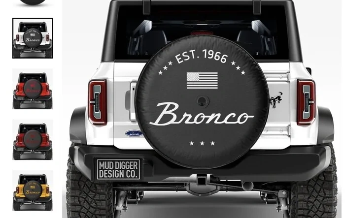 COLOR-MATCHED Ford Bronco Tire Covers