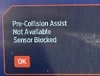 Pre Collision Assist Not Available Sensor Blocked.webp